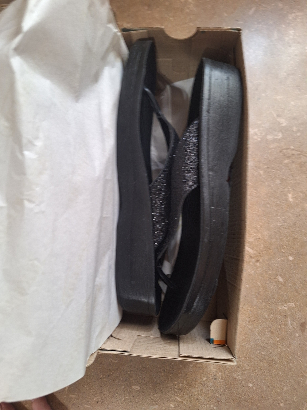 Womens AeroThotic Black Glitter Sandals Sz.10. - Picture 7 of 8